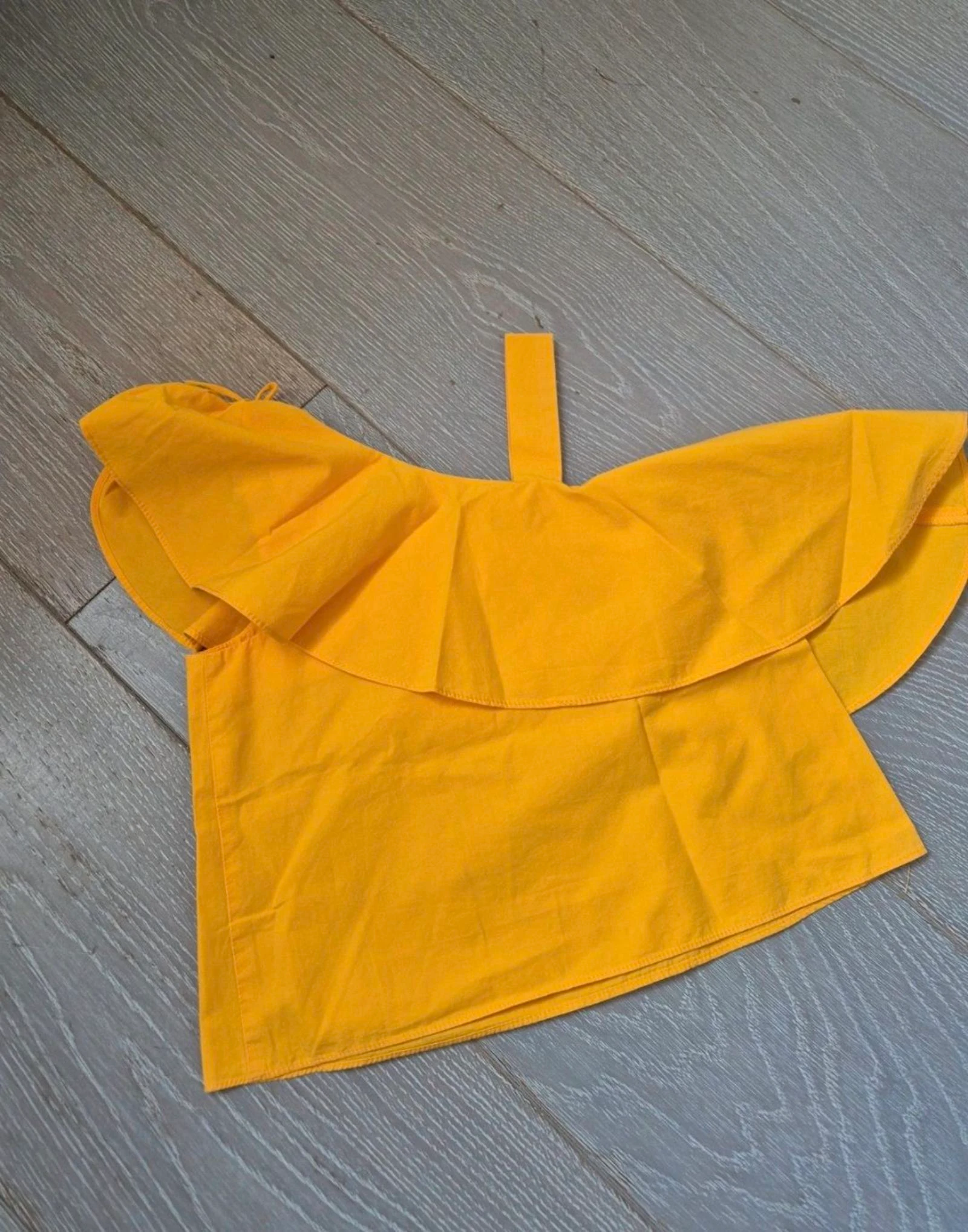Yellow asymmetric blouse/top. Zara. Size 7 years – photo 4